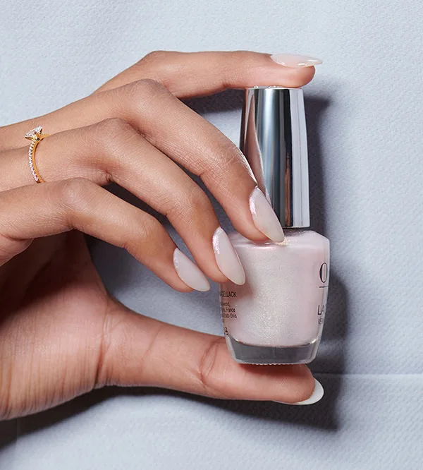 Two Hearts and Half Moons Wedding Nails Reverse French Manicure Nail Art