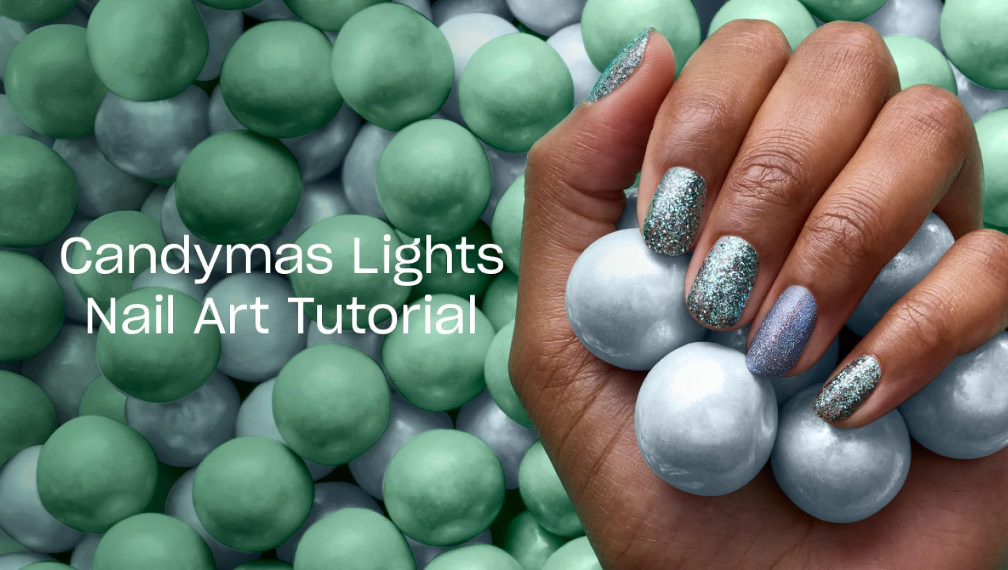 Candymas Lights DIY Holiday Glitter Nail Art