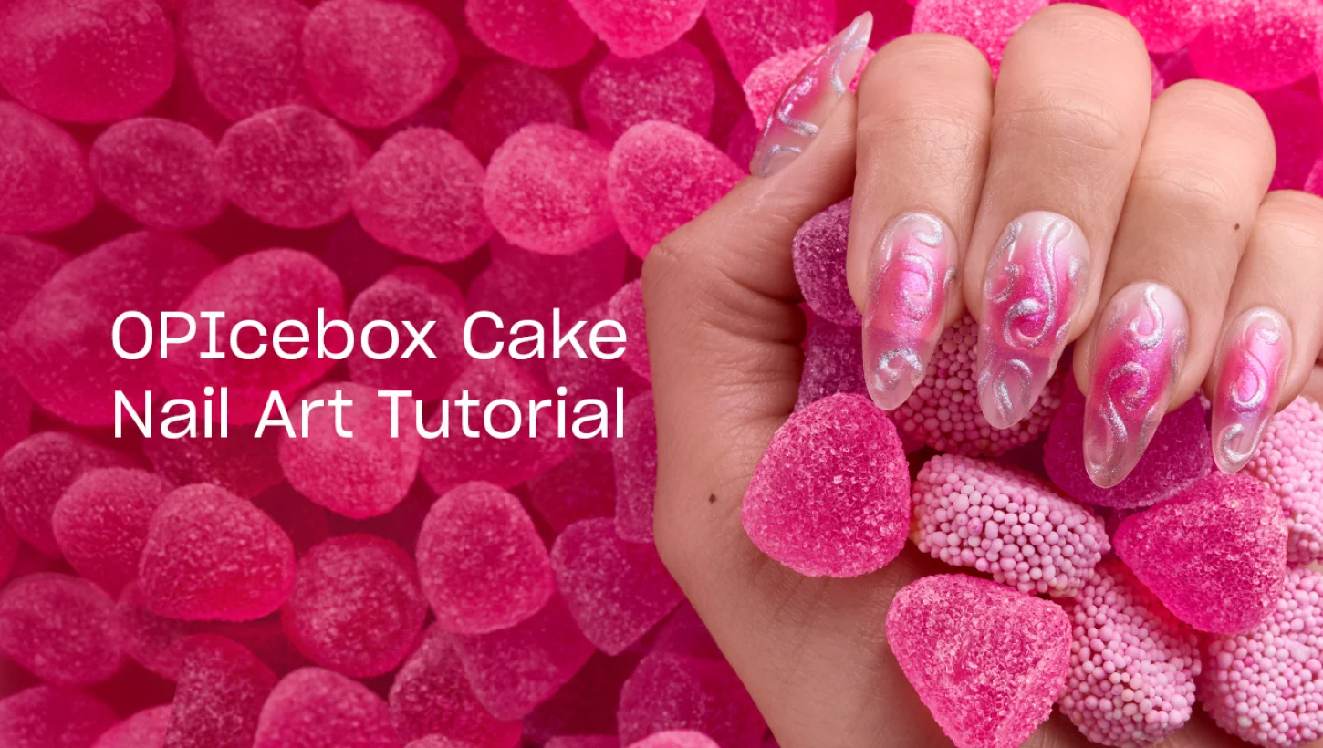 OPIcebox Cake Aura Nails Holiday Nail Art Look